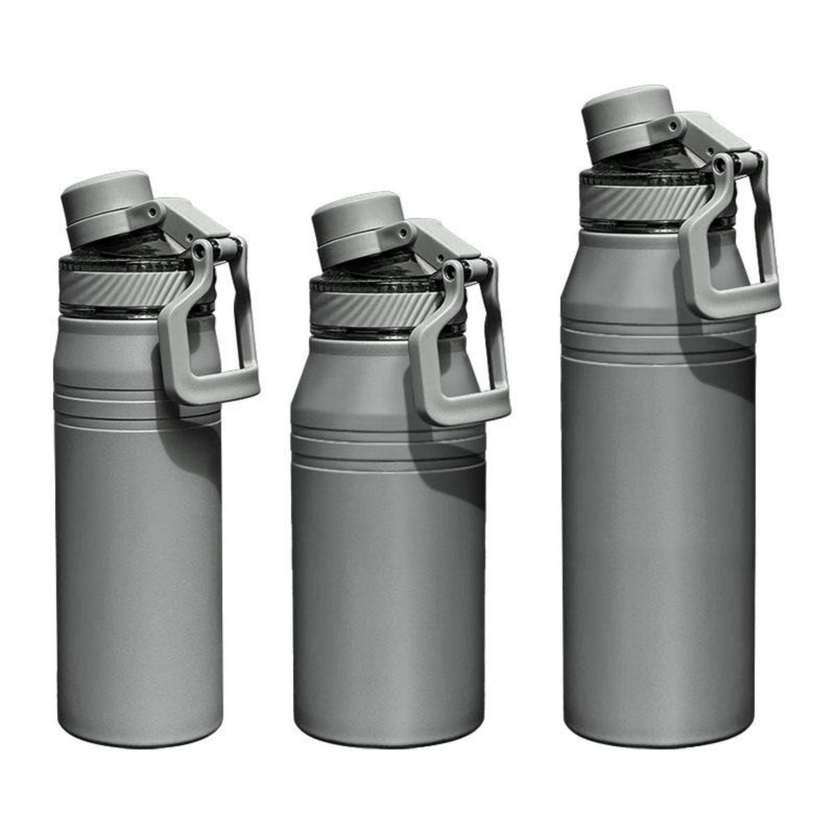 Sports Insulated Water Bottle with Handle, 304 Stainless Steel Wide Mouth Vacuum Water Bottle, Double Wall, BPA Free, Keeps Cold & Hot, Simple Modern Water Bottle for Travel School Boys Girls