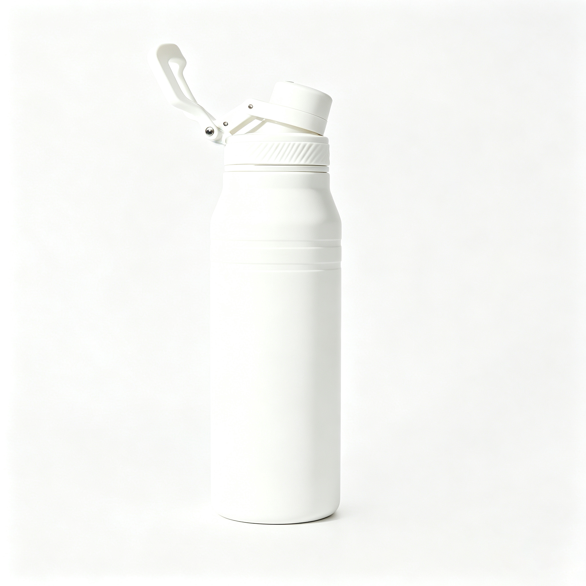 Sports Insulated Water Bottle with Handle, 304 Stainless Steel Wide Mouth Vacuum Water Bottle, Double Wall, BPA Free, Keeps Cold & Hot, Simple Modern Water Bottle for Travel School Boys Girls
