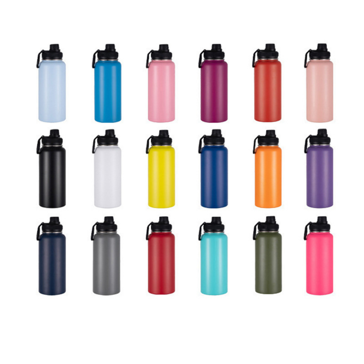 32oz Vacuum Insulated Stainless Steel Water Bottle, In Stock Sports Water Flask with Portable Spout Lid