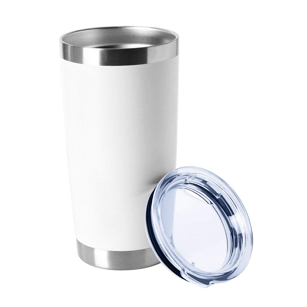 20oz Tumblers Stainless Steel Mugs with Lid Double Wall Vacuum Insulated Coffee Cups for Cold & Hot Drinks 25/50Pack