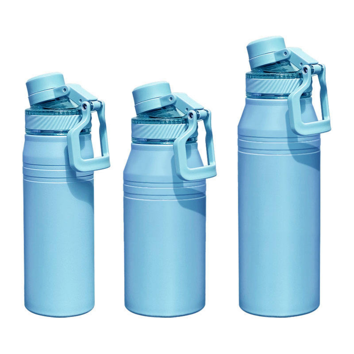 Sports Insulated Water Bottle with Handle, 304 Stainless Steel Wide Mouth Vacuum Water Bottle, Double Wall, BPA Free, Keeps Cold & Hot, Simple Modern Water Bottle for Travel School Boys Girls