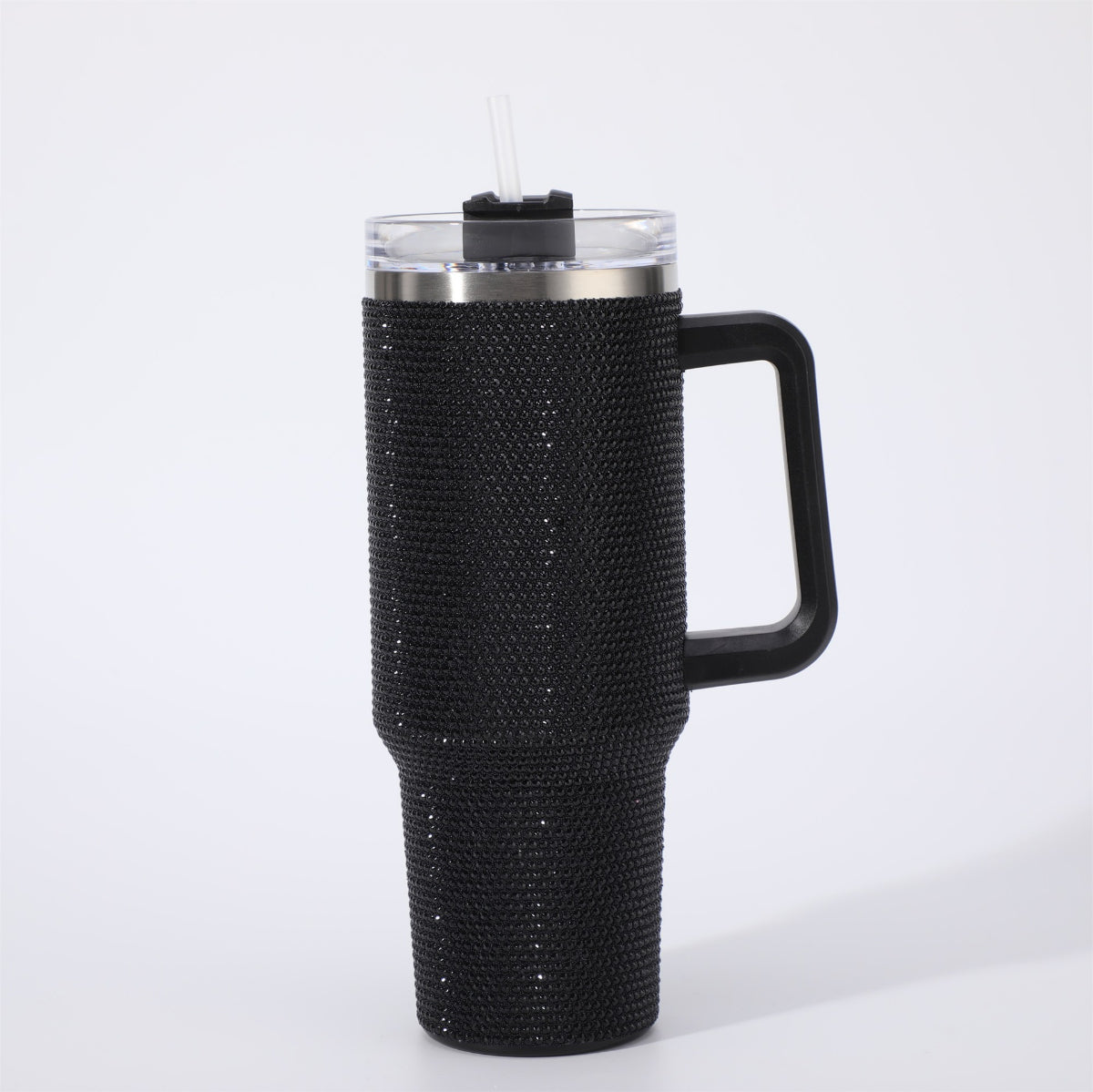 40 Oz Rhinestone Tumbler with Handle and Flip Straw | Insulated Stainless Steel Double Layer Bling Tumbler | Leak Proof Glitter Tumbler for Women | Reusable 1200ml Travel Bling Cups