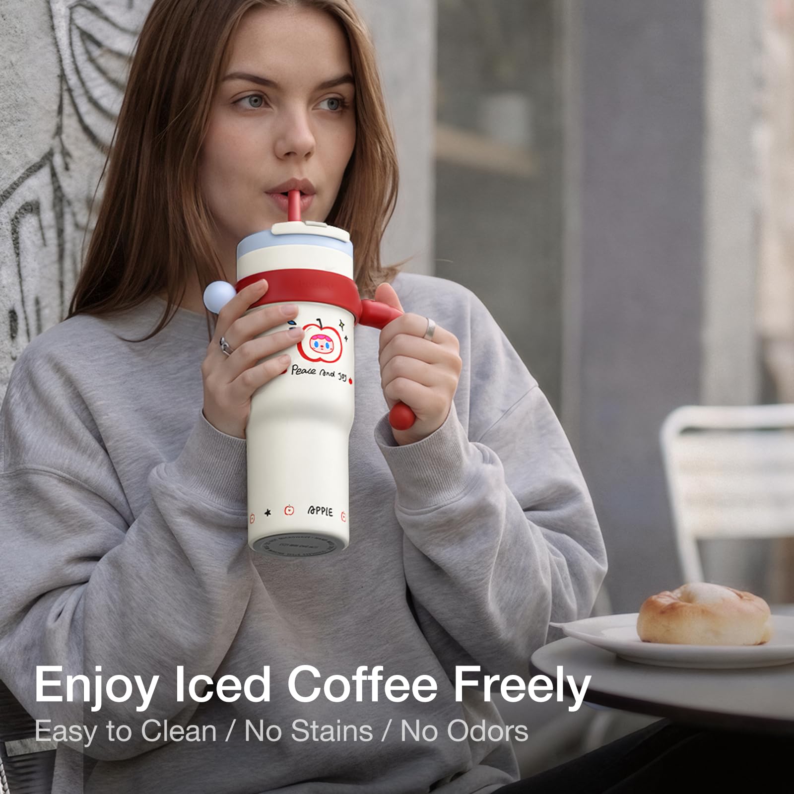 Bablov 42oz Insulated Tumbler | 3-Layer Leak-Proof Lid