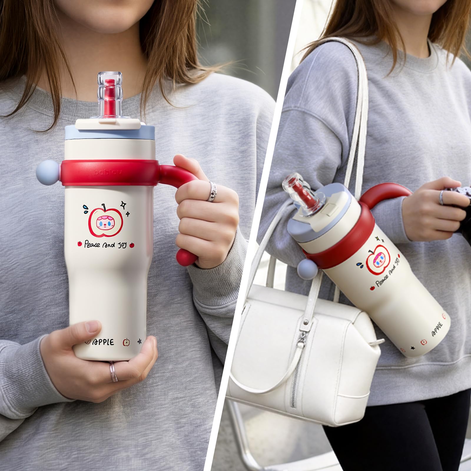Bablov 42oz Insulated Tumbler | 3-Layer Leak-Proof Lid
