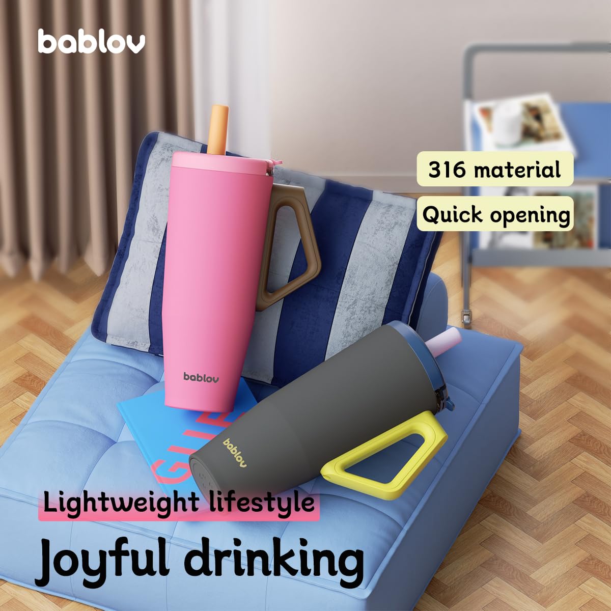 Bablov 36oz Leakproof Tumbler for All-Day Use