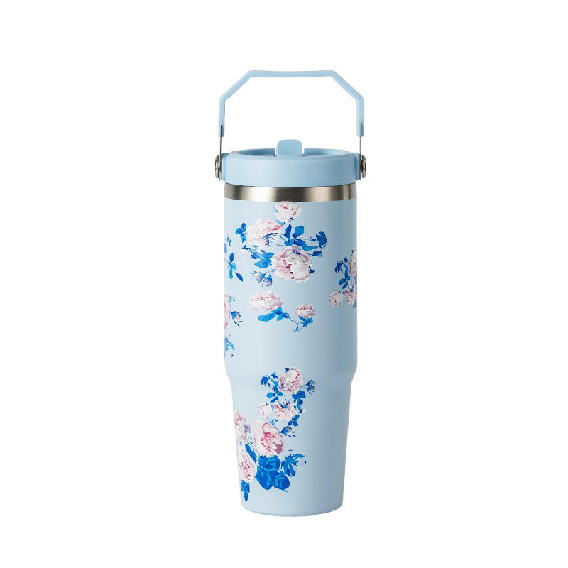 T63030 Insulated Tumbler with Carry Handle & Flip Lid 30oz