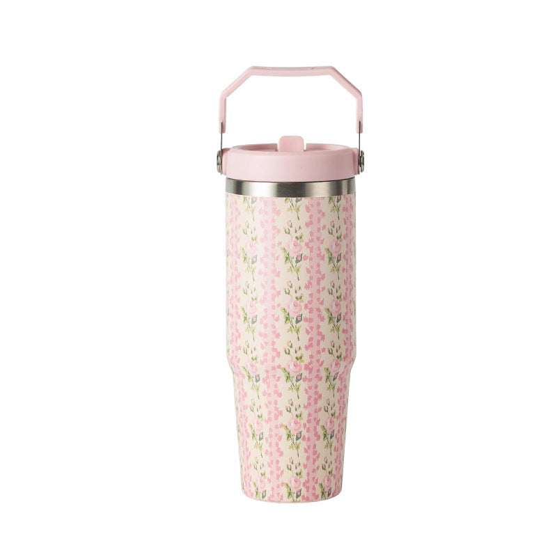T63030 Insulated Tumbler with Carry Handle & Flip Lid 30oz