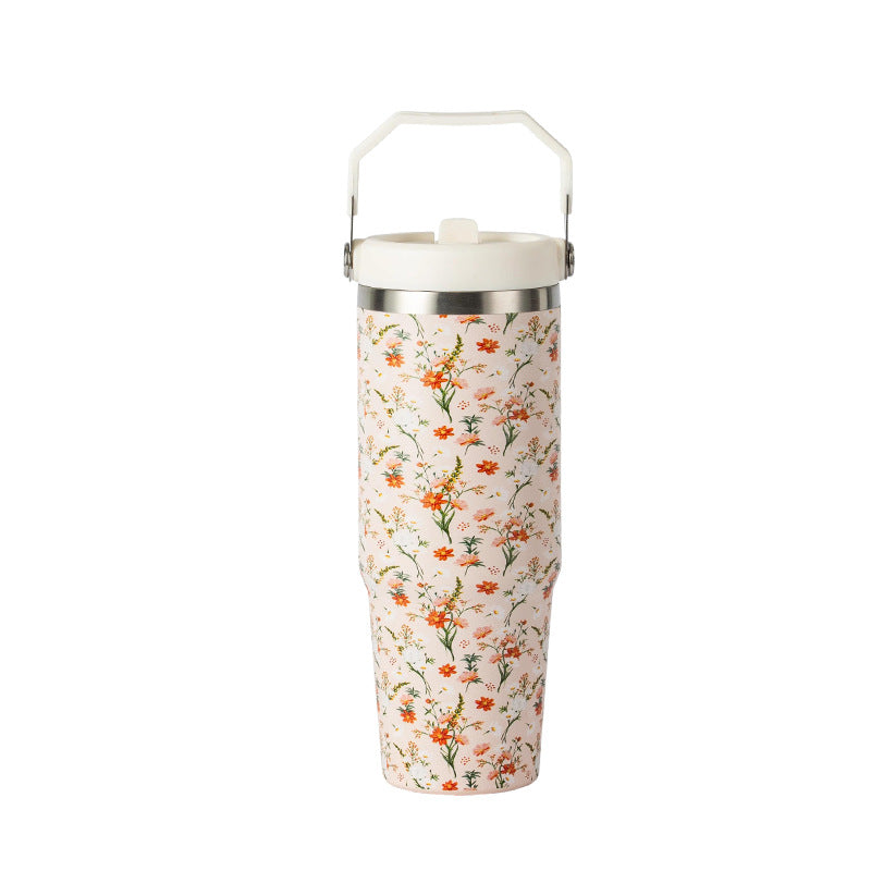 T63030 Insulated Tumbler with Carry Handle & Flip Lid 30oz