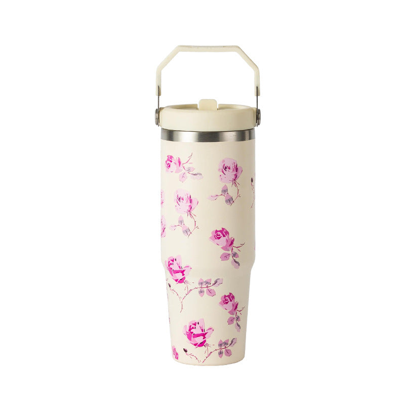 T63030 Insulated Tumbler with Carry Handle & Flip Lid 30oz