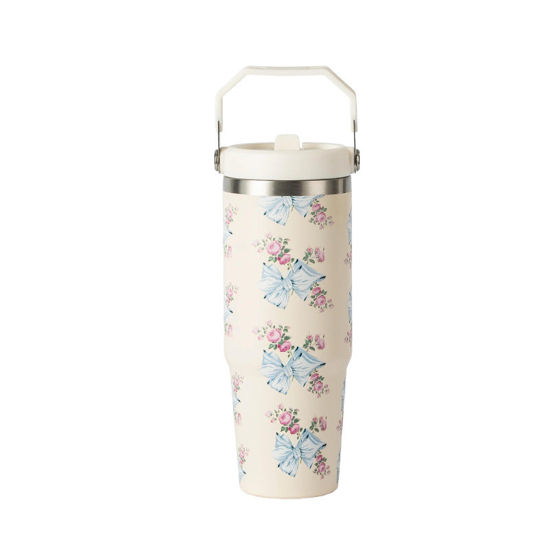 T63030 Insulated Tumbler with Carry Handle & Flip Lid 30oz