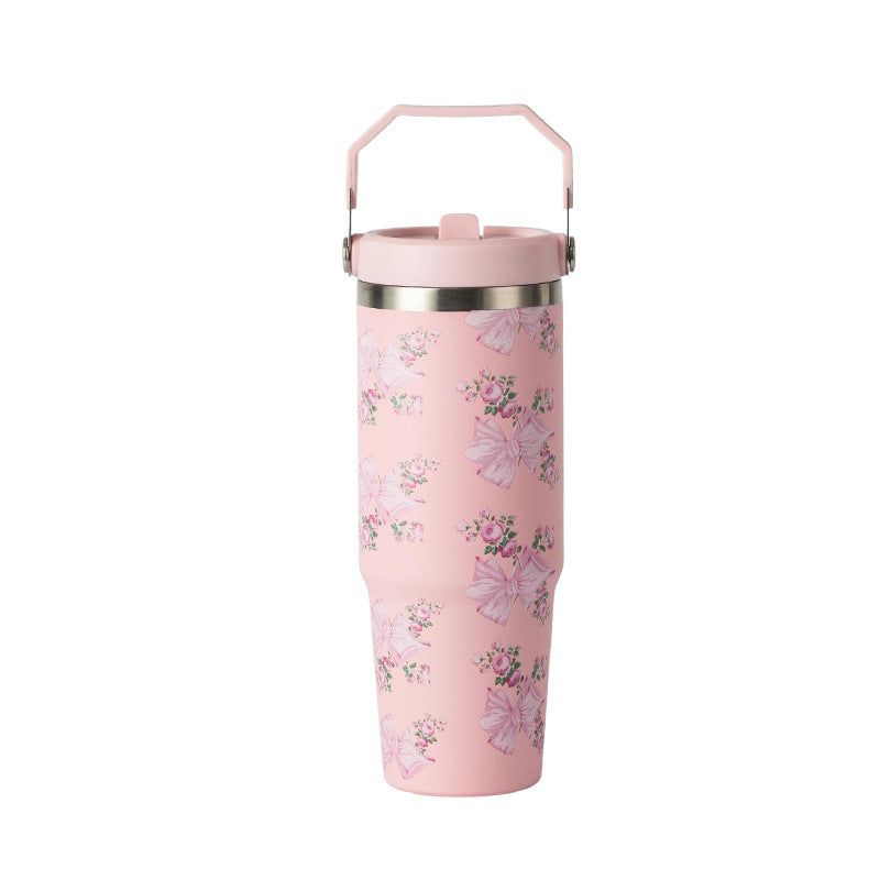 T63030 Insulated Tumbler with Carry Handle & Flip Lid 30oz