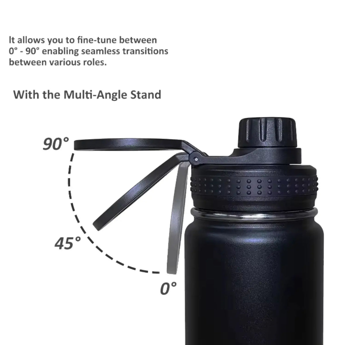 32/40oz Insulated Magnetic Water Bottle - Stainless Steel Vacuum Flask with MagSafe Compatible Phone Holder Keeps Drinks Cold for 24 Hours Water Jug for Gym and Outdoor Activities