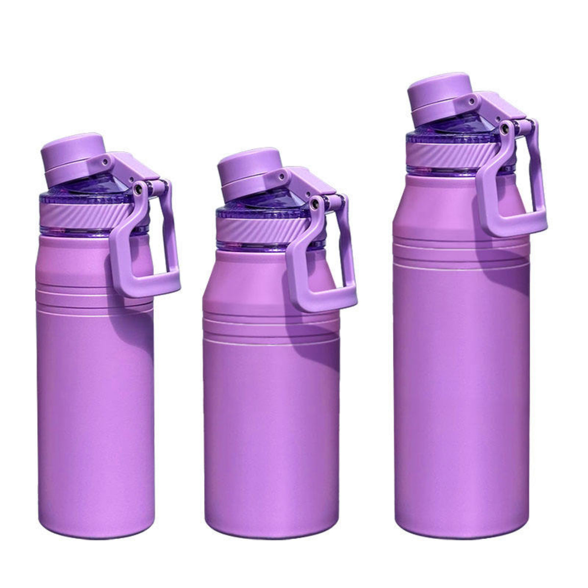 Sports Insulated Water Bottle with Handle, 304 Stainless Steel Wide Mouth Vacuum Water Bottle, Double Wall, BPA Free, Keeps Cold & Hot, Simple Modern Water Bottle for Travel School Boys Girls