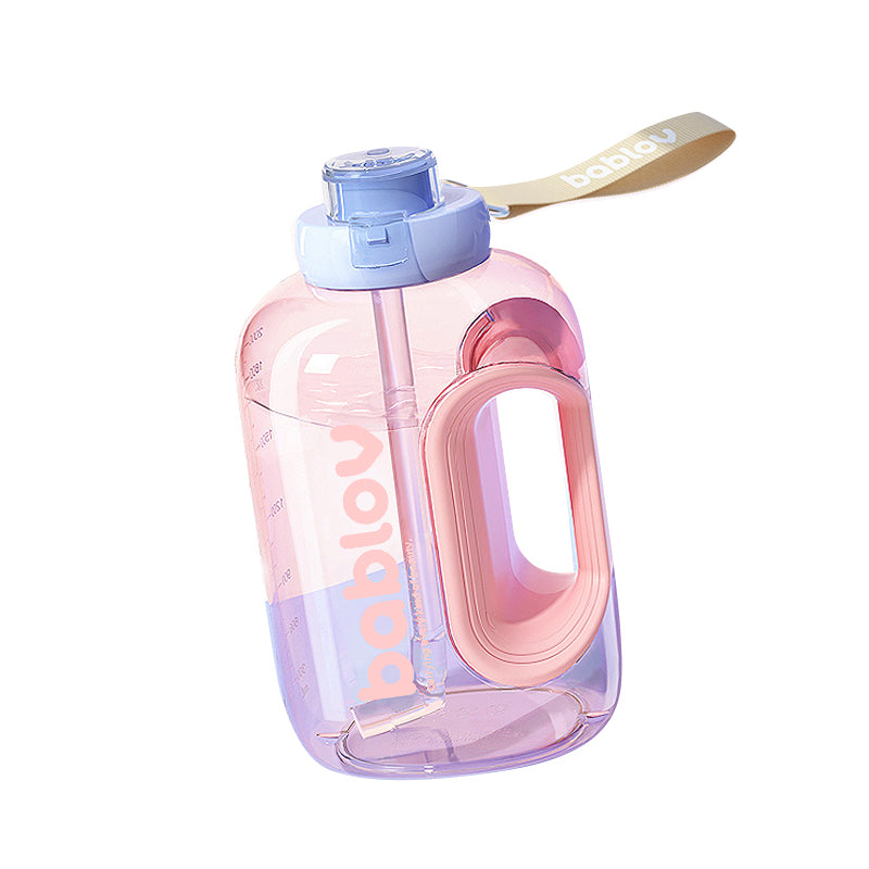 Bablov 1500ml Tritan Water Bottle with Handle & Straw