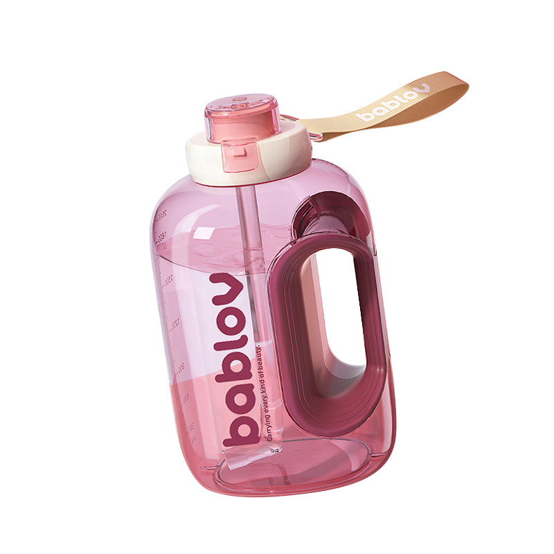 Bablov 1500ml Tritan Water Bottle with Handle & Straw